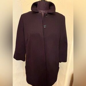 Chico’s black 3/4 sleeve mid-weight long jacket